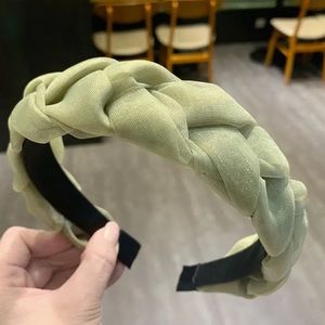 Ballet Core Chiffon Braided Headband Chartreusse